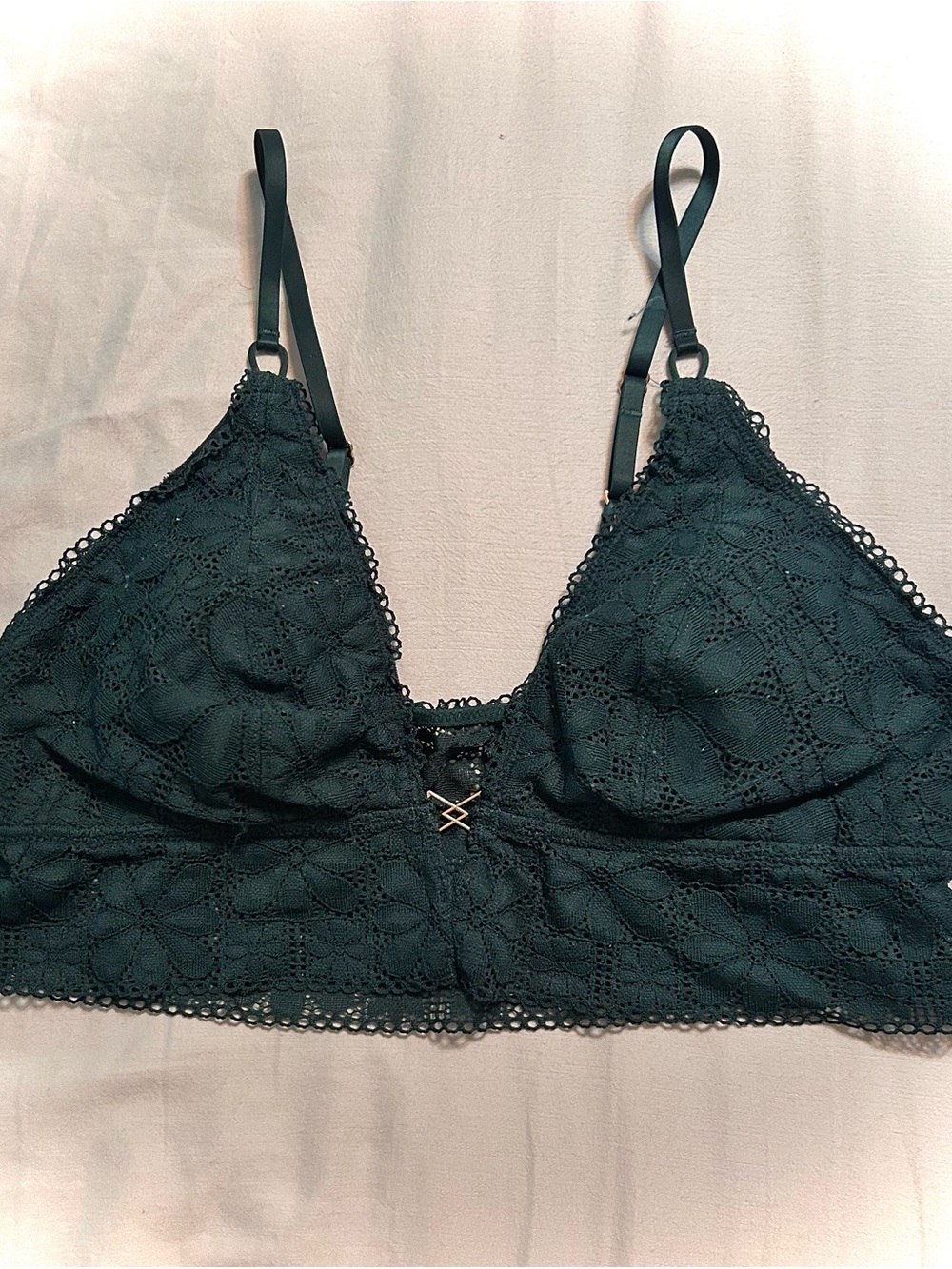 Urban Outfitters Lace Bralette in Dark Teal
